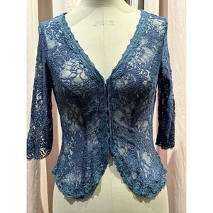 Vintage Stock Ann Ferriday Cotton Lace Crop Peplum Fairycore Jacket M